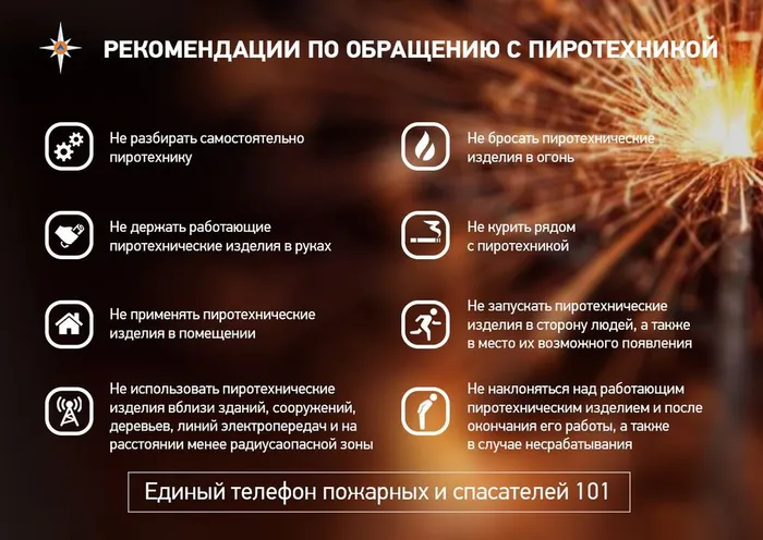 Рекомендации по обращению с пиротехникой